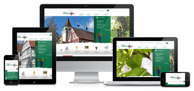 Responsive Web Collage der Gemeinde Erligheim