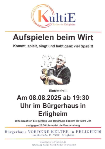 Aufspielen beim Wirt
