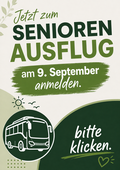 Seniorenausflug am 9. September 2026