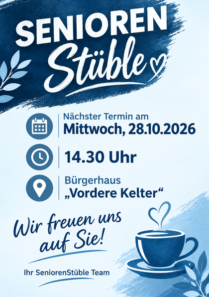 Einladung zum Seniorenst&uuml;ble