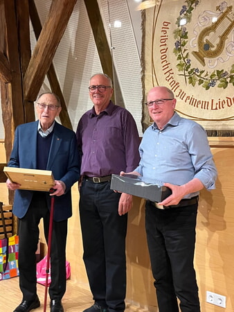 Heinz Schütt, Herbert Mayer und Bernd Hörl (v. links)