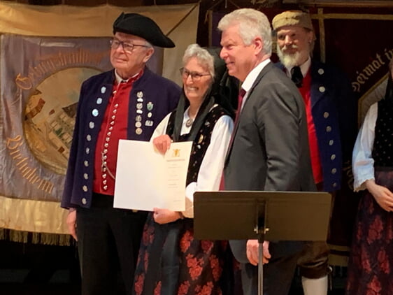 v. Links G. Dlabal, E. Vester, OB Kessing, Hinten re. R. Frank TVB