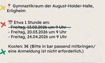 Bewegungsangebot f&uuml;r die Kleinsten