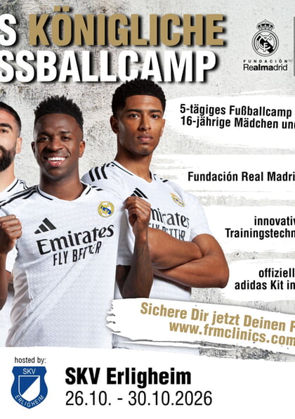 Anmeldung zum Real Madrid Fu&szlig;ball-Camp