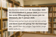 Öffnung Weihnachten