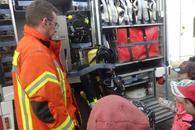 Besuch der Vorschulkinder bei der Feuerwehr in Erligheim