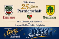 25 j&auml;hriges Partnerschaftsjubil&auml;um Erligheim/Markersdorf