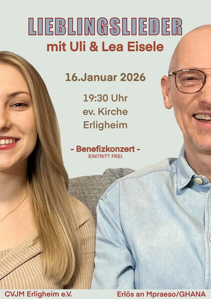 Benefizkonzert mit Uli und Lea Eisele