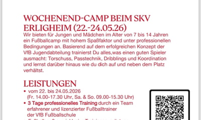 VfB-Fu&szlig;ballschule wieder in Erligheim zu Gast