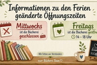 Ge&auml;nderte &Ouml;ffnungszeiten